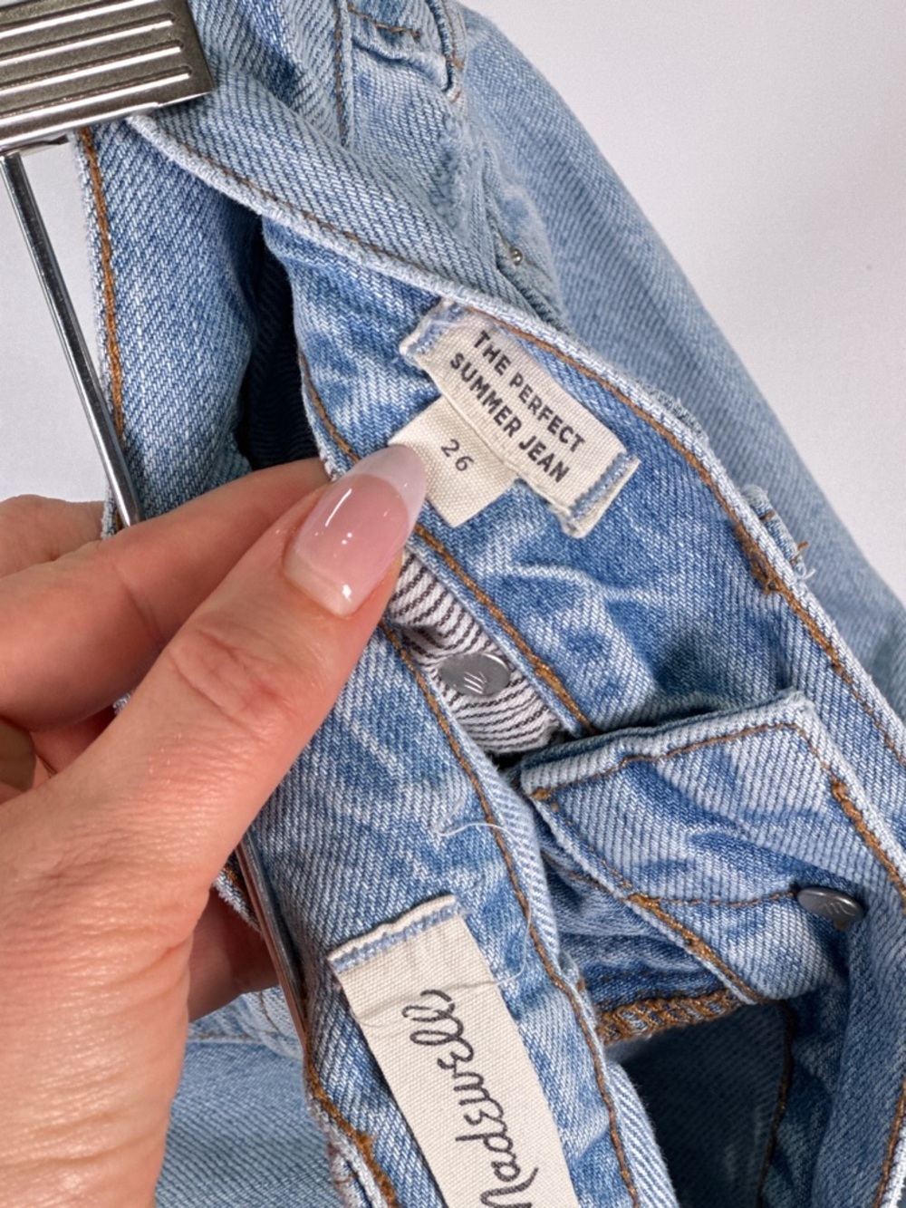 Madewell The Perfect Summer Jean High Rise Distressed Cotton Light Wash Denim 26 - Picture 4 of 13